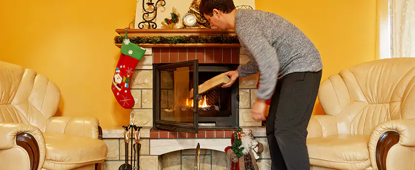 Rusted Metal Fireplace Restoration in St. Charles, Missouri